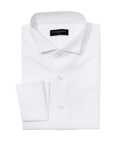Pique Bib Front White Tie Tuxedo Shirt